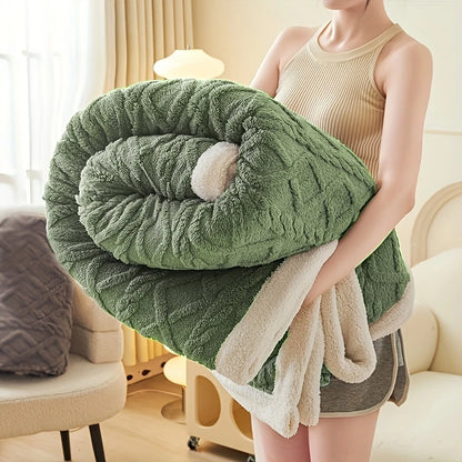 1pc Jacquard Sherpa Weighted Blanket 8lbs for Adults