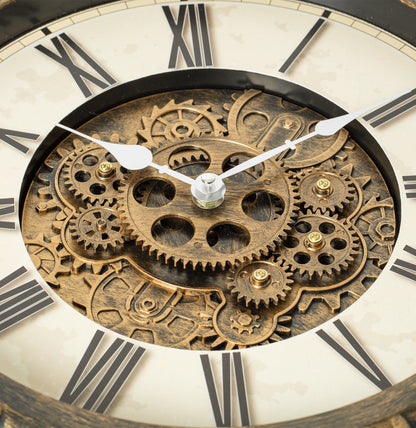 TIMESS 15/18inch Vintage Gear Wall Clock