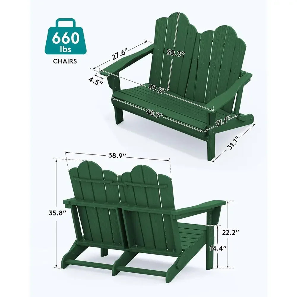 Folding Adirondack Bench