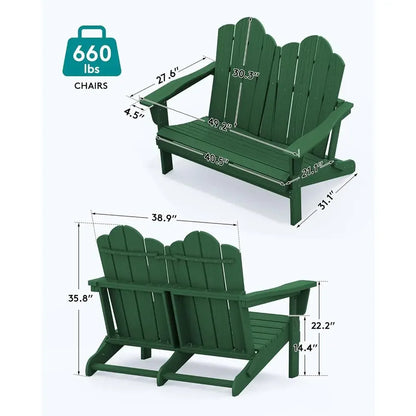 Folding Adirondack Bench