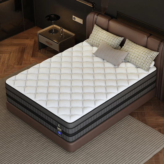 Full-Size Hybrid Mattress 12/14-Inch Medium Firm Gel Memory Foam