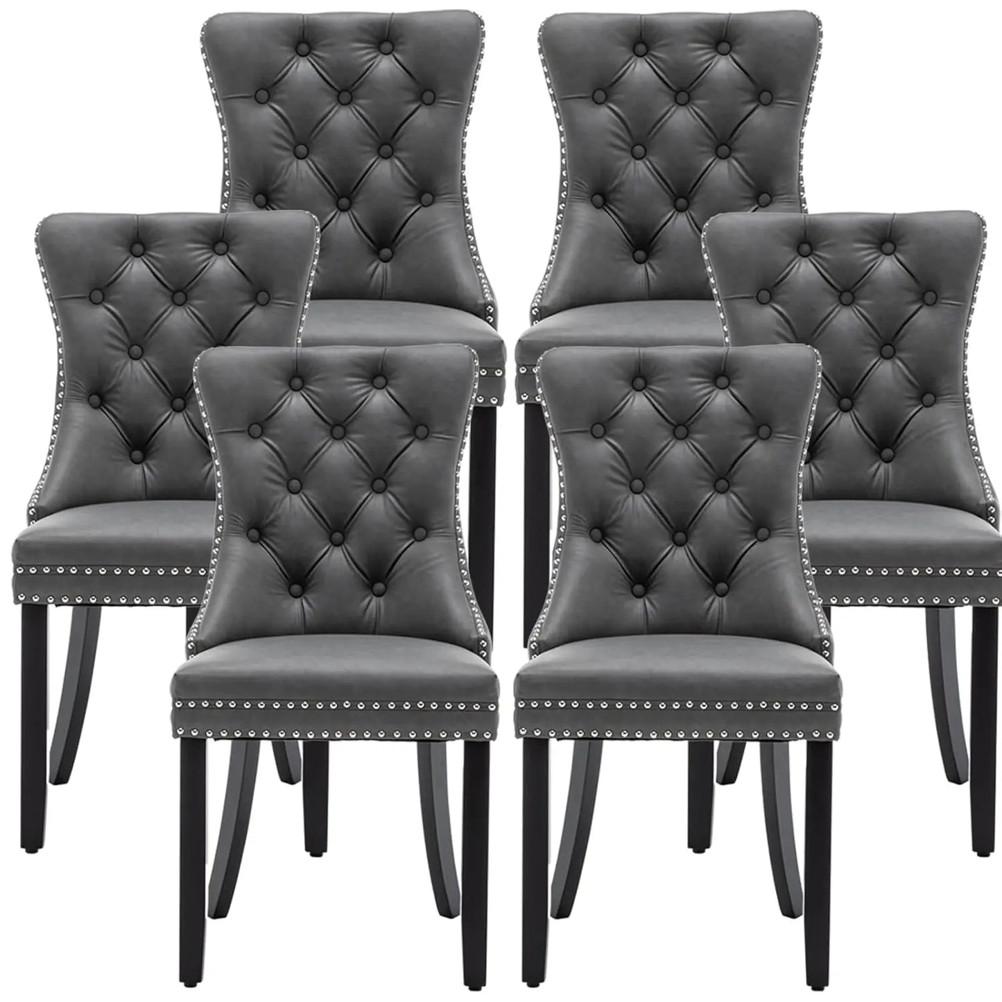 Leather Dining Chairs Set of 6