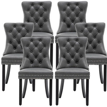 Leather Dining Chairs Set of 6