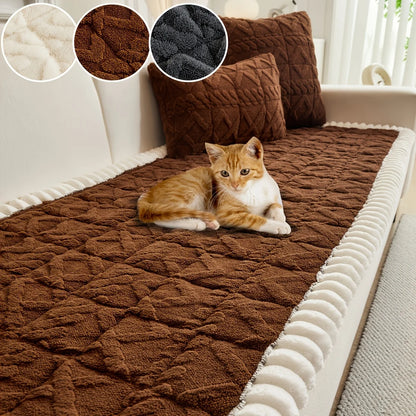 1pc Thickened Polyester Soft Quilted Sofa Cushion