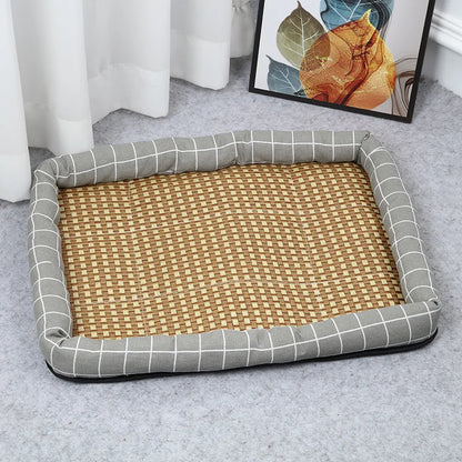 Summer Medium Cat Sleeping Mat Cooling Breathable Small Dog Bed