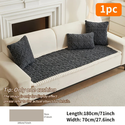 1pc Thickened Polyester Soft Quilted Sofa Cushion