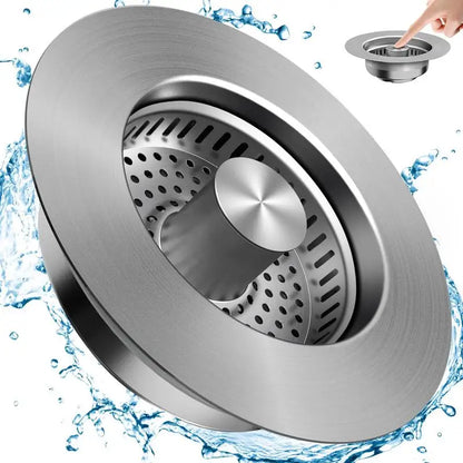 3-in-1 Stainless Steel Kitchen Sink Strainer