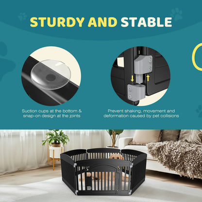 JHK Plastic Dog Playpen 6 Panel 24IN Expandable
