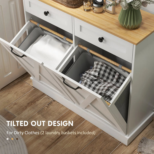 Double Tilt Out Laundry Hamper
