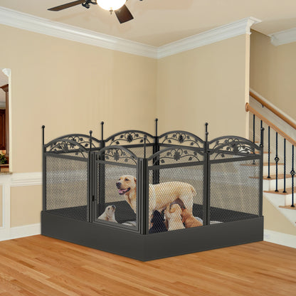 8 Panels DIY Heavy Duty Dog Playpen Pen Outdoor Indoor