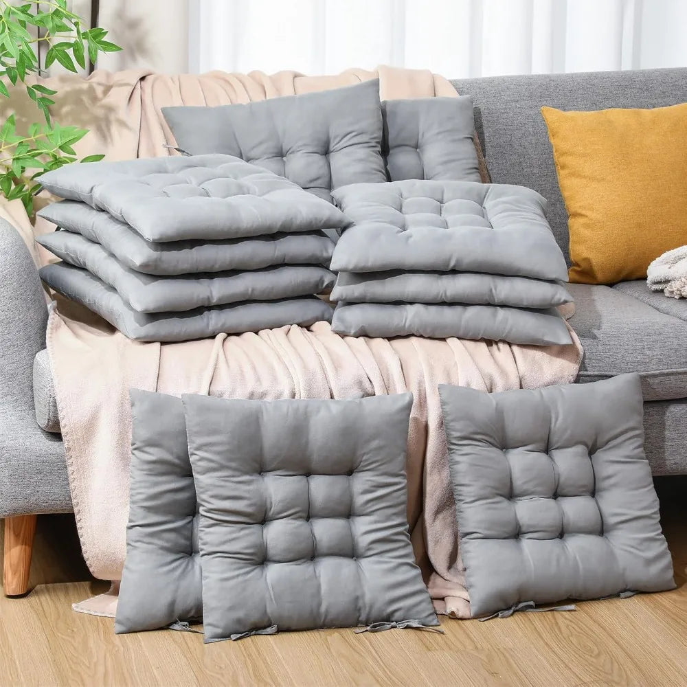 Large Square Seating Cushions  for Reading Corner, Yoga, Meditation, Daycare, Grey