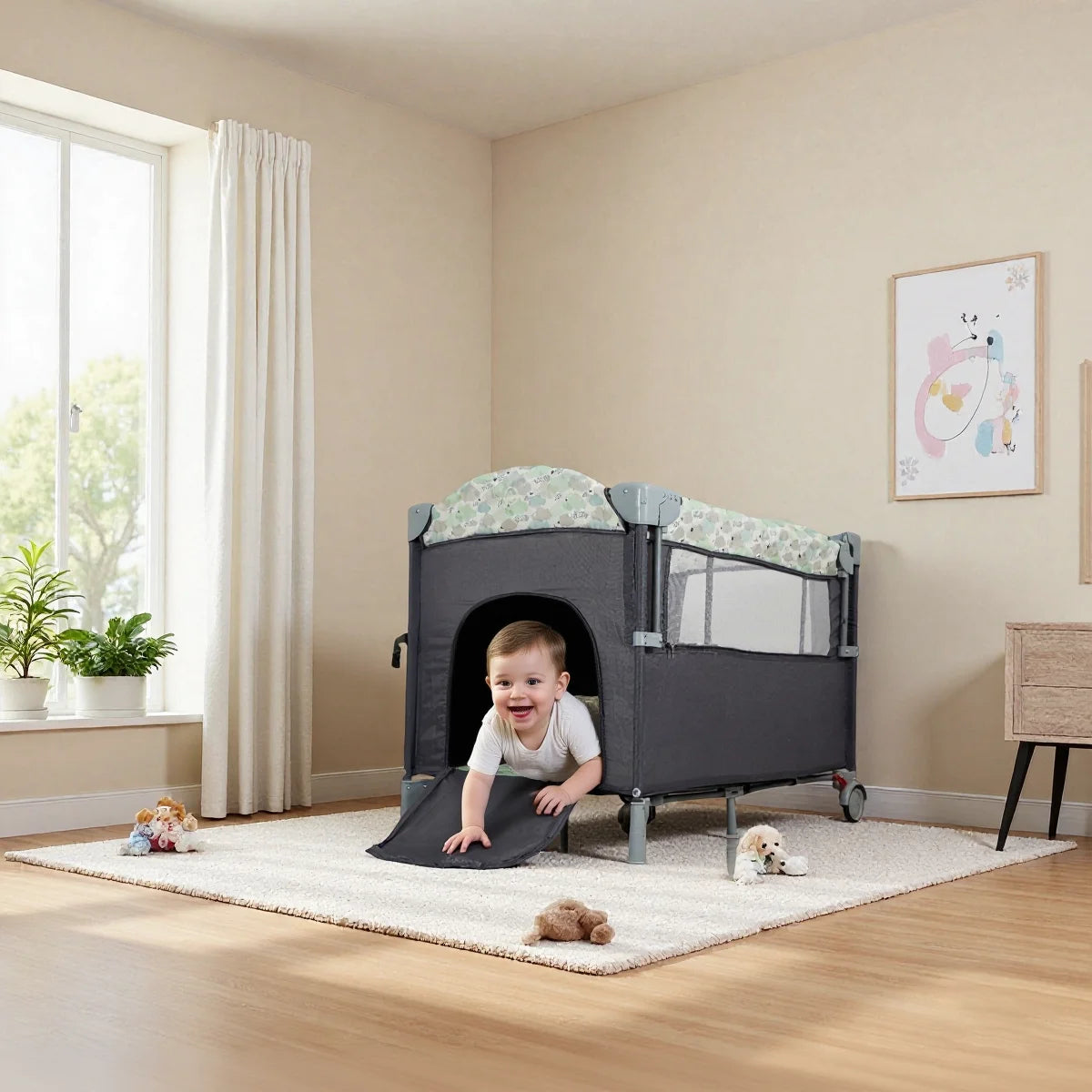 Steanny Pack n Play, Playard with Bassinet