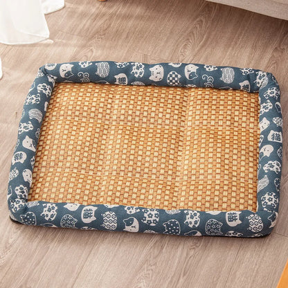 Summer Medium Cat Sleeping Mat Cooling Breathable Small Dog Bed
