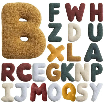 Soft Initial Throw Cushion Plush English Alphabet