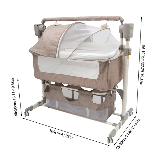 Smart Electric Baby Bassinet Bedside Sleeper with Music Play