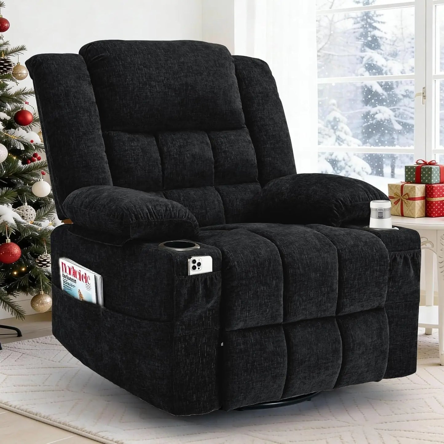 360° Swivel Rocker Recliner for Adults