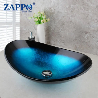 Tempered Glass Bathroom Vessel Sink