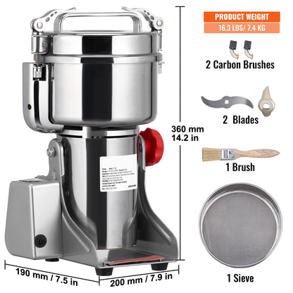 SucceBuy 150-2500g Electric Grain Mill Grinder
