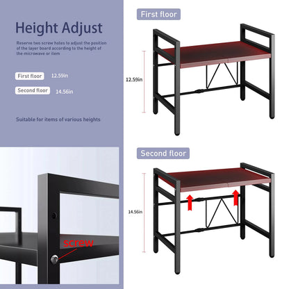 1pc Expandable 42-64cm Microwave Shelf Organize