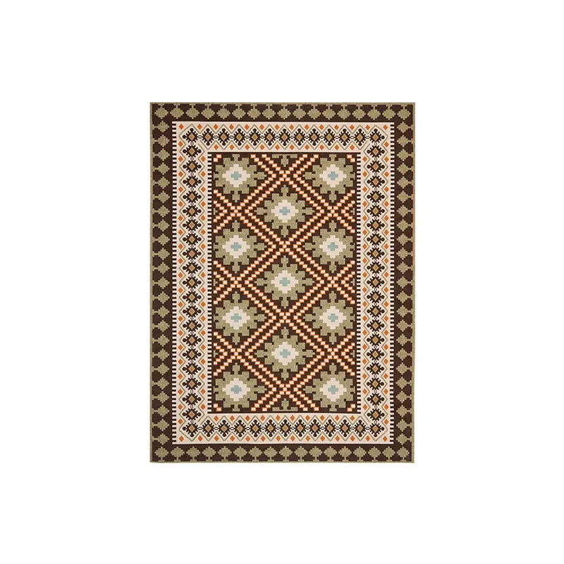 VIKAMA Moroccan Crystal Velvet Large Area Carpet | Decorative Floor Rug for Living Room Sofa Bedroom Home Decor