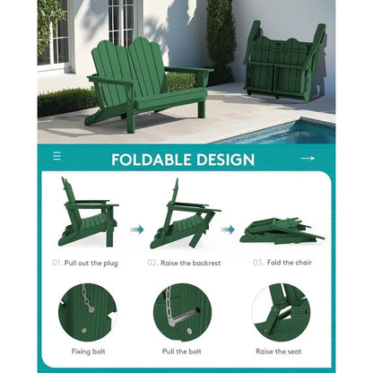Folding Adirondack Bench