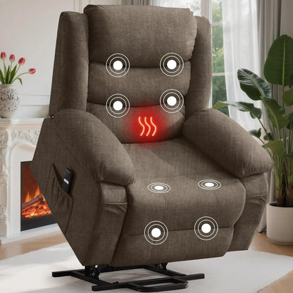 Power Lift Recliner for Elderly, Electric Recliner Chairs with Massage and Heat