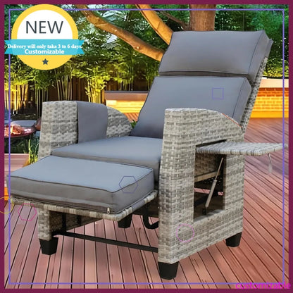 Outdoor Wicker Recliner Chair