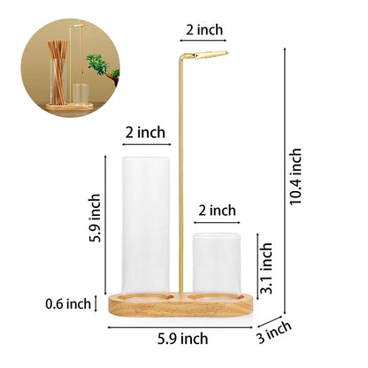 Incense Burne with Glass Ash Catcher