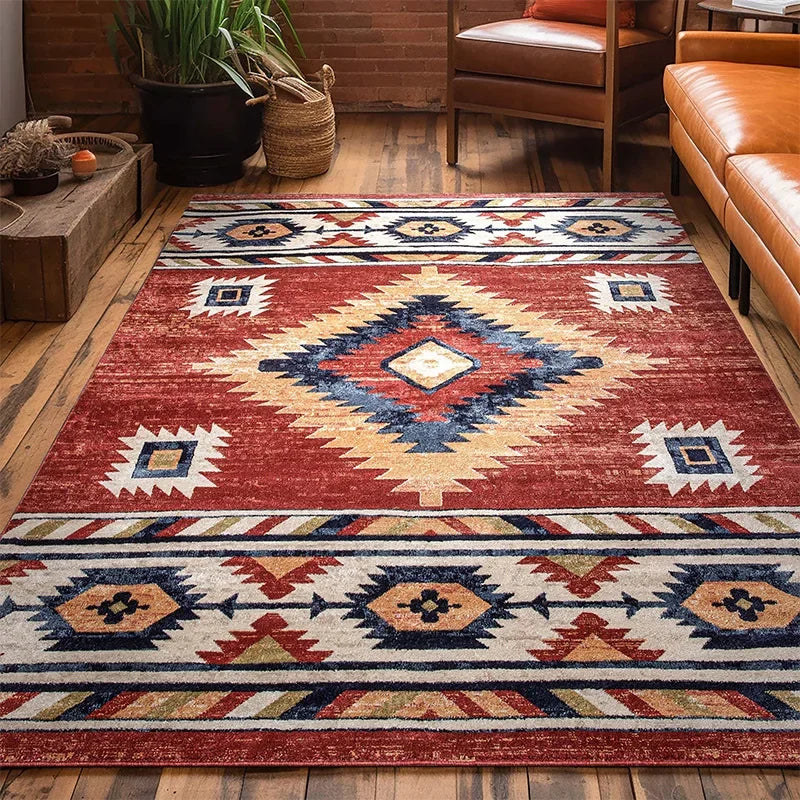 VIKAMA Moroccan Crystal Velvet Large Area Carpet | Decorative Floor Rug for Living Room Sofa Bedroom Home Decor