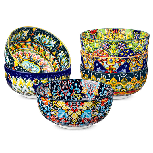 vancasso 6/12 Piece Cereal Bowls Set 28 Oz Ceramic Soup Bowls