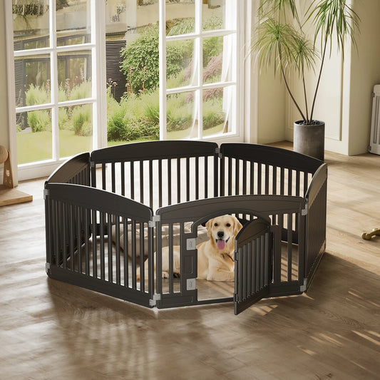 JHK Plastic Dog Playpen 6 Panel 24IN Expandable