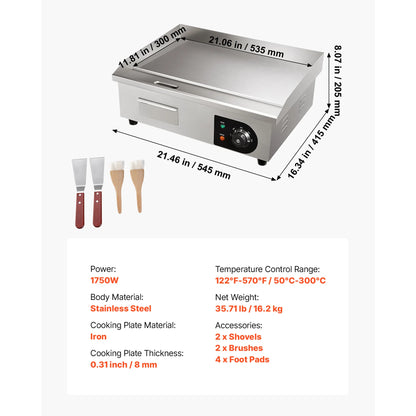 SucceBuy Commercial Electric Griddle
