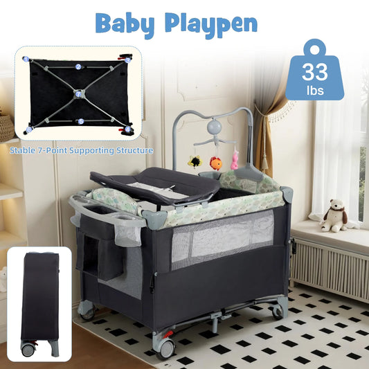 Steanny Pack n Play, Playard with Bassinet