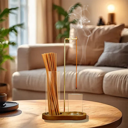 Incense Burne with Glass Ash Catcher