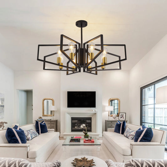 8-Light Chandelier Adjustable Height