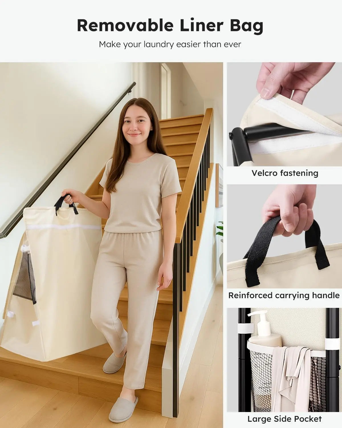 38-Gallon Rolling Laundry Basket