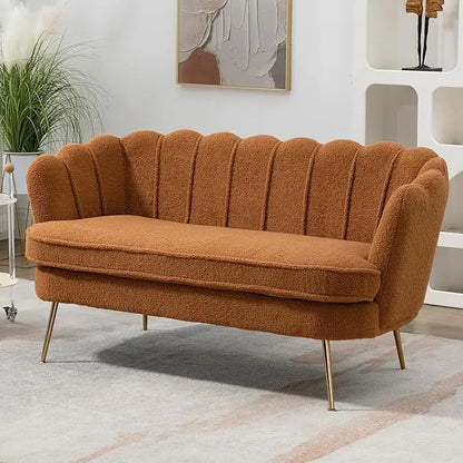Loveseat with Gold Metal Legs