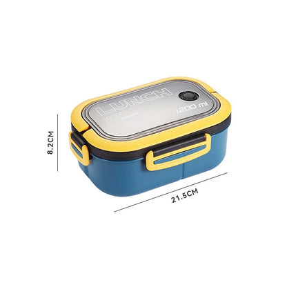 1200ML 2 Layer Bento Lunch Box With Spoon Fork