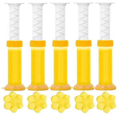 10/1pcs Flower Toilet Cleaner Gel Syringe