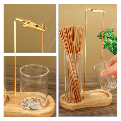 Incense Burne with Glass Ash Catcher