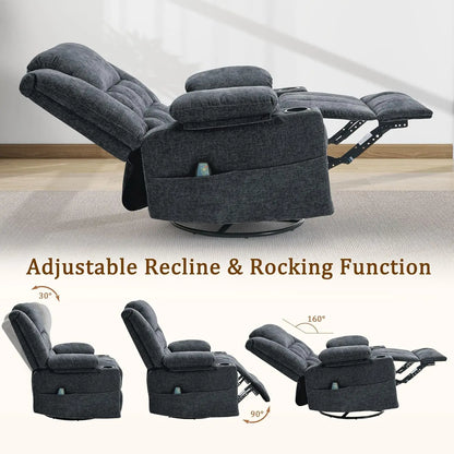 360° Swivel Rocker Recliner for Adults