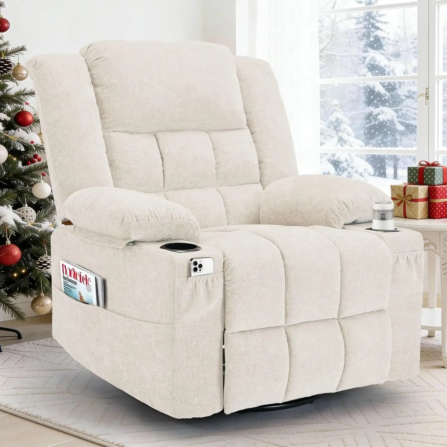 360° Swivel Rocker Recliner for Adults