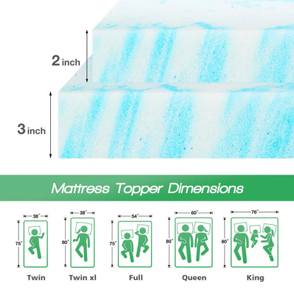 Queen Size Thick Gel  Cooling Mattress Soft and Breathable Bed Topper