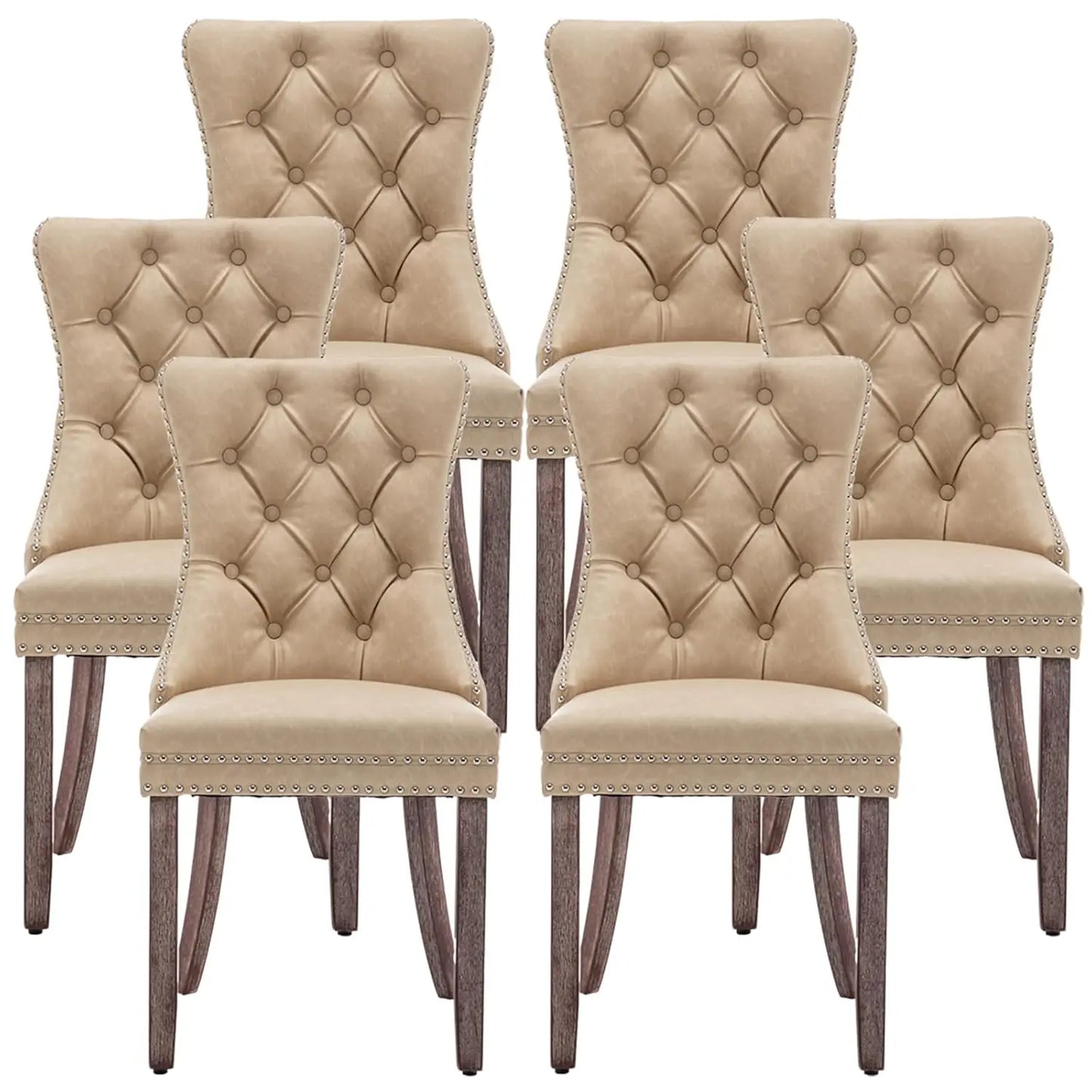 Leather Dining Chairs Set of 6