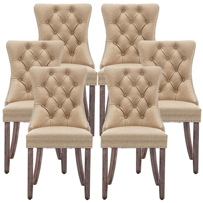 Leather Dining Chairs Set of 6