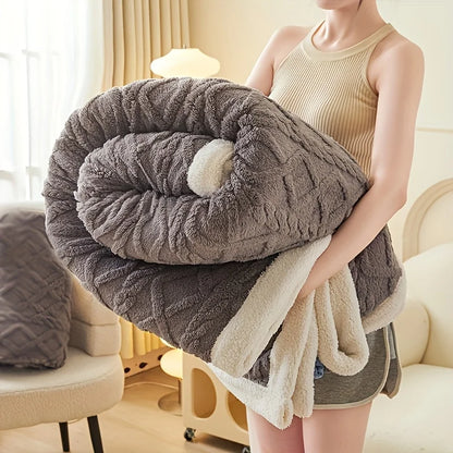 1pc Jacquard Sherpa Weighted Blanket 8lbs for Adults