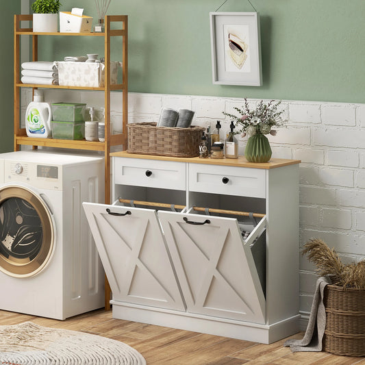 Double Tilt Out Laundry Hamper