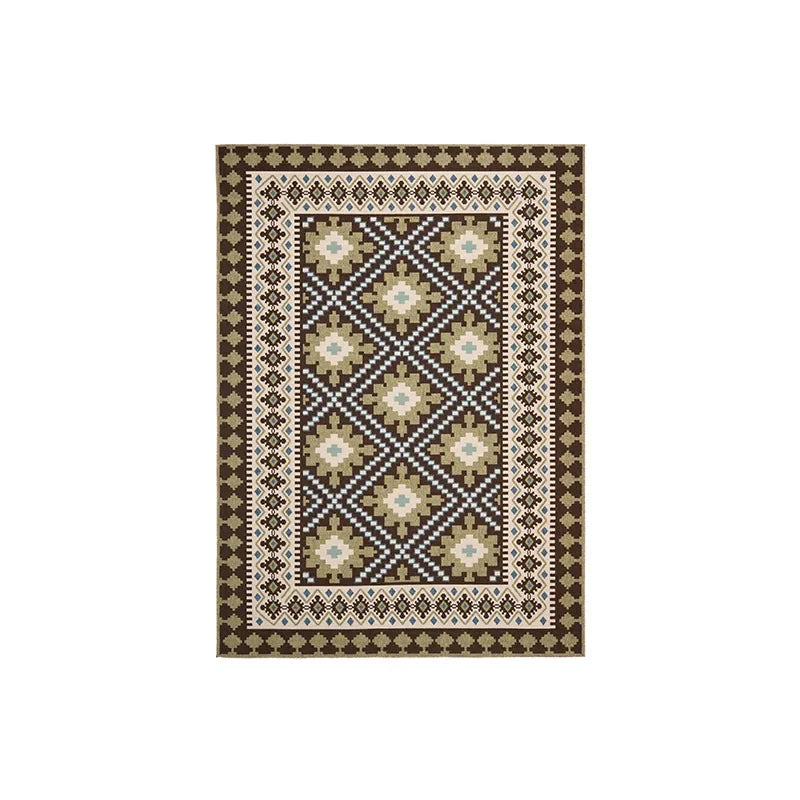 VIKAMA Moroccan Crystal Velvet Large Area Carpet | Decorative Floor Rug for Living Room Sofa Bedroom Home Decor