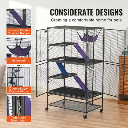 64.6" Rolling Metal Cage