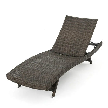 Wicker Chaise Lounge Chair